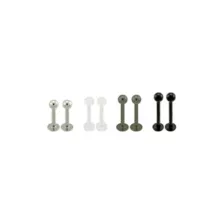 Multi-Pack G23 Titanium Silvertone and Black Labrets 8 Pack - 16 Gauge at Spencer's