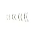 Multi-Pack Acrylic White and Silver Curved Barbells 8 Pack - 16 Gauge at Spencer's
