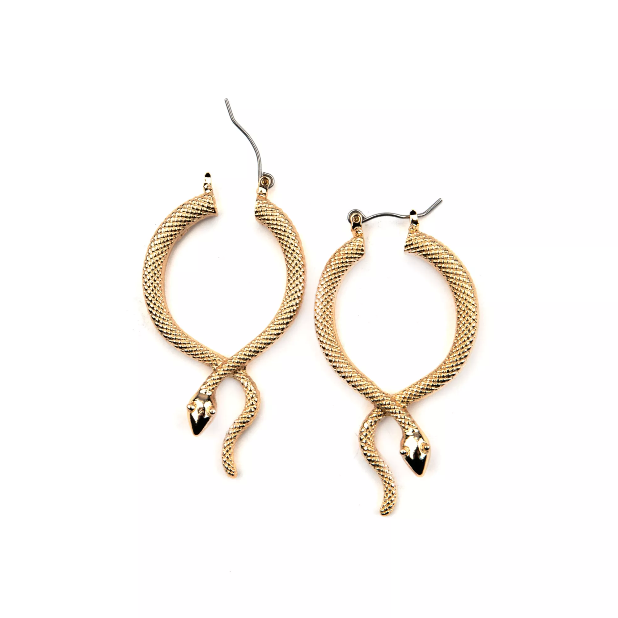Goldtone Snake Dangle Earrings at Spencer's