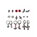 Multi-Pack Cross Bat Spider Snake Earrings - 9 Pair at Spencer's