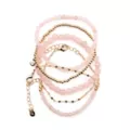 Multi-Pack Rose Quartz Beaded Bracelets - 5 Pack at Spencer's