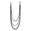 Black 3 Chain Layered Wallet Chain at Spencer's