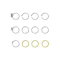 Multi-Pack CZ Silvertone and Goldtone Hoop Nose Ring 12 Pack - 20 Gauge at Spencer's