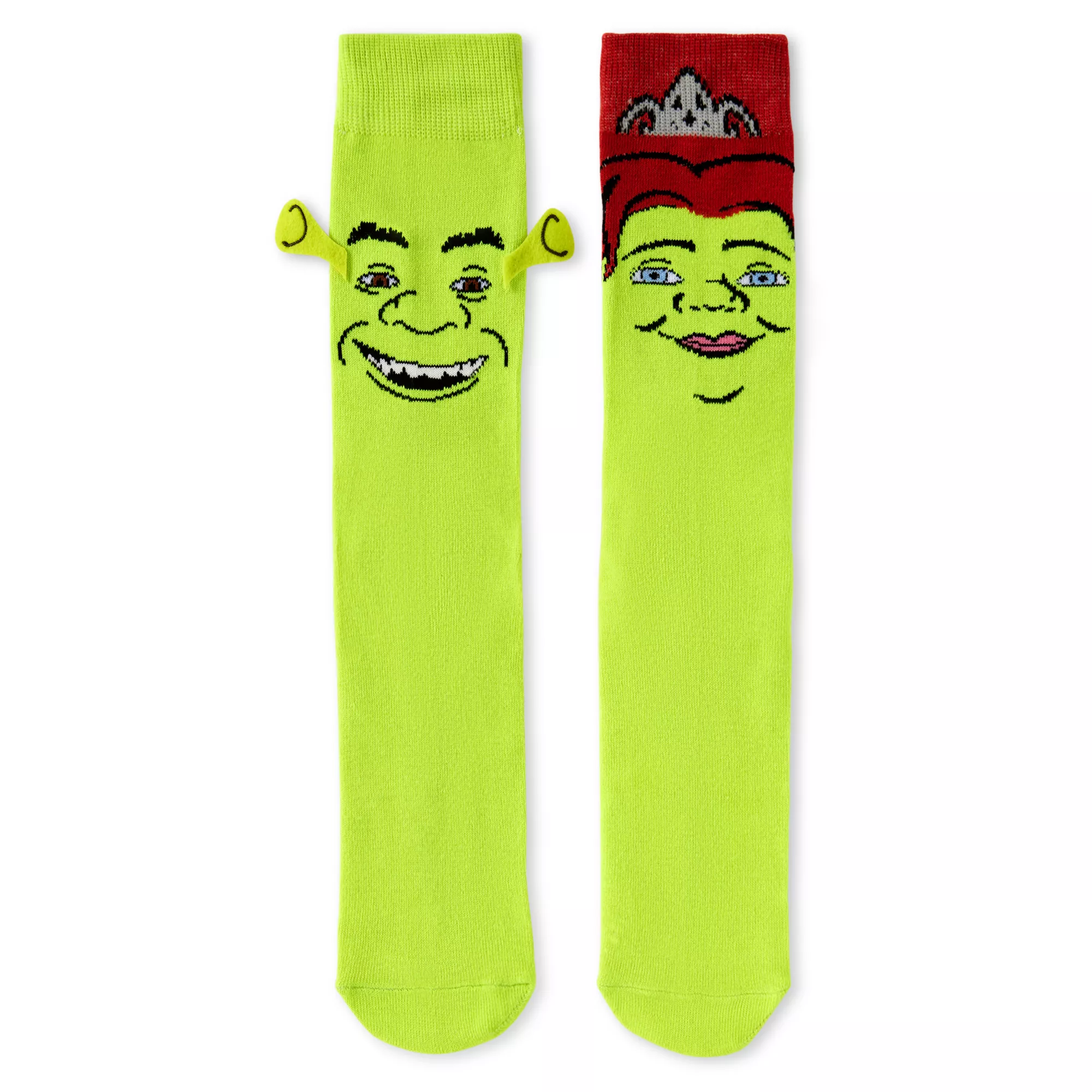 3D Shrek and Fiona Crew Socks at Spencer's