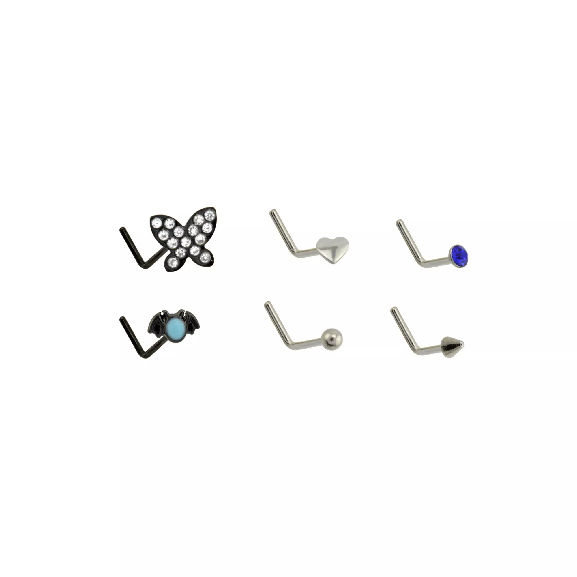 Multi-Pack G23 Titanium Butterfly L-Bend Pins 6 Pack - 22 Gauge at Spencer's