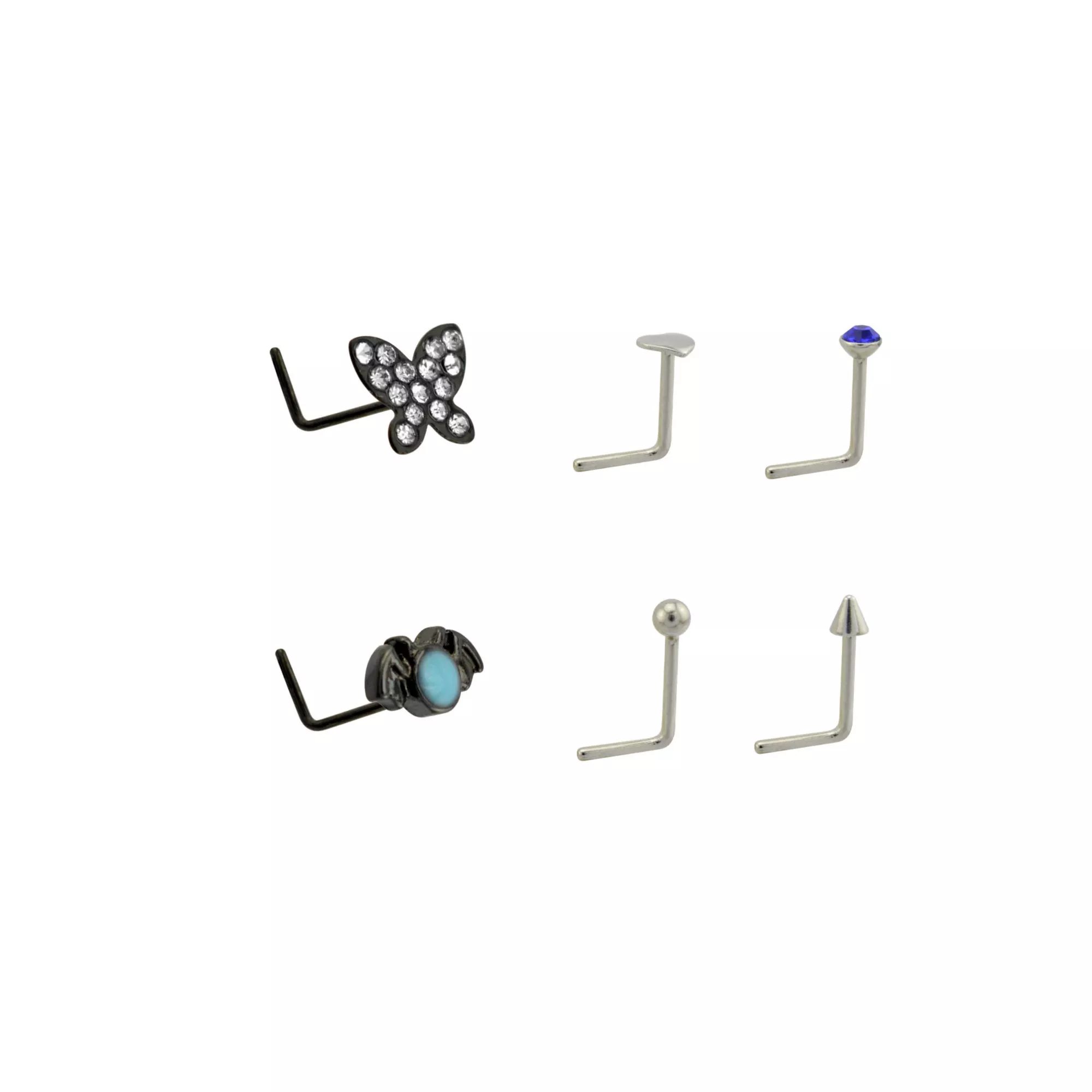 Multi-Pack G23 Titanium Butterfly L-Bend Pins 6 Pack - 22 Gauge at Spencer's