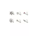 Multi-Pack G23 Titanium Star Skull L-Bend Nose Pins 6 Pack - 20 Gauge at Spencer's