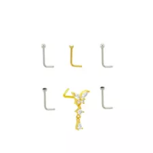 Multi-Pack Silvertone and Goldtone Butterfly Dangle L-Bend Pins 6 Pack - 20 Gauge at Spencer's
