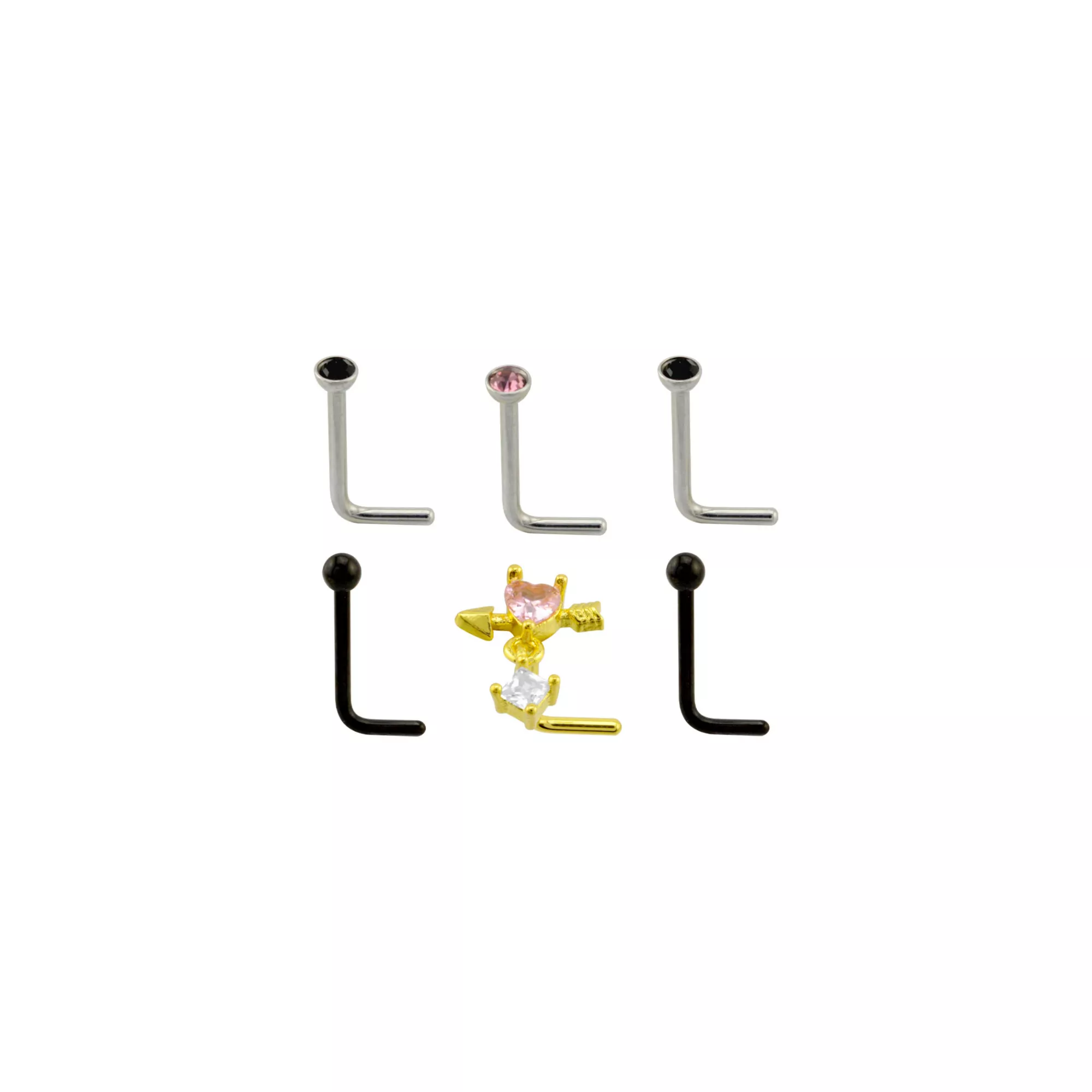 Multi-Pack Heart Dangle L-Bend Pins 6 Pack - 20 Gauge at Spencer's