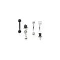 Multi-Pack CZ Black and Silvertone Curved Barbells 4 Pack - 16 Gauge at Spencer's