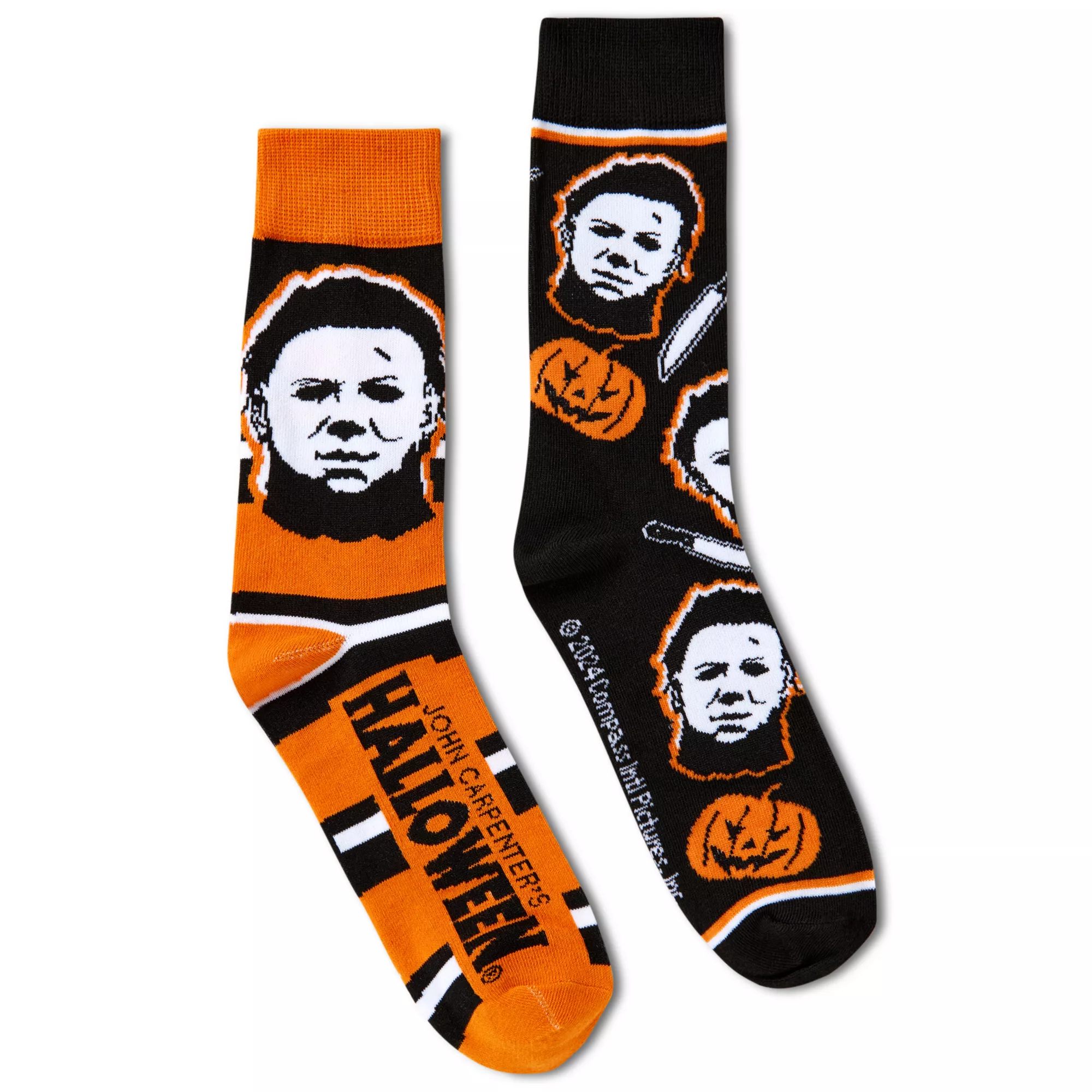 Multi-Pack Michael Myers Crew Socks 2 Pack - Halloween at Spencer's
