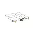 Multi-Pack CZ Star Black and Silvertone Hoop and Half Hoop Nose Rings 9 Pack - 20 Gauge at Spencer's