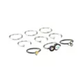 Multi-Pack CZ Star Black and Silvertone Hoop and Half Hoop Nose Rings 9 Pack - 20 Gauge at Spencer's