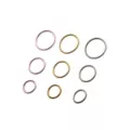 Multi-Pack Goldtone and Silvertone Hoop Nose Rings 9 Pack - 20 Gauge at Spencer's