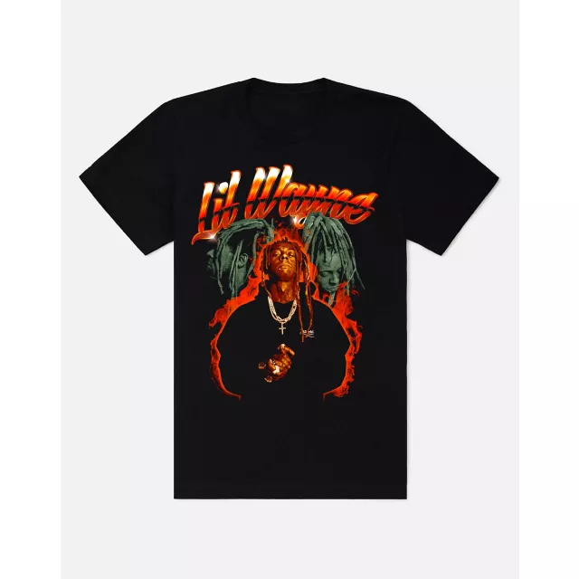 Lil Wayne Flames T Shirt at Spencer's