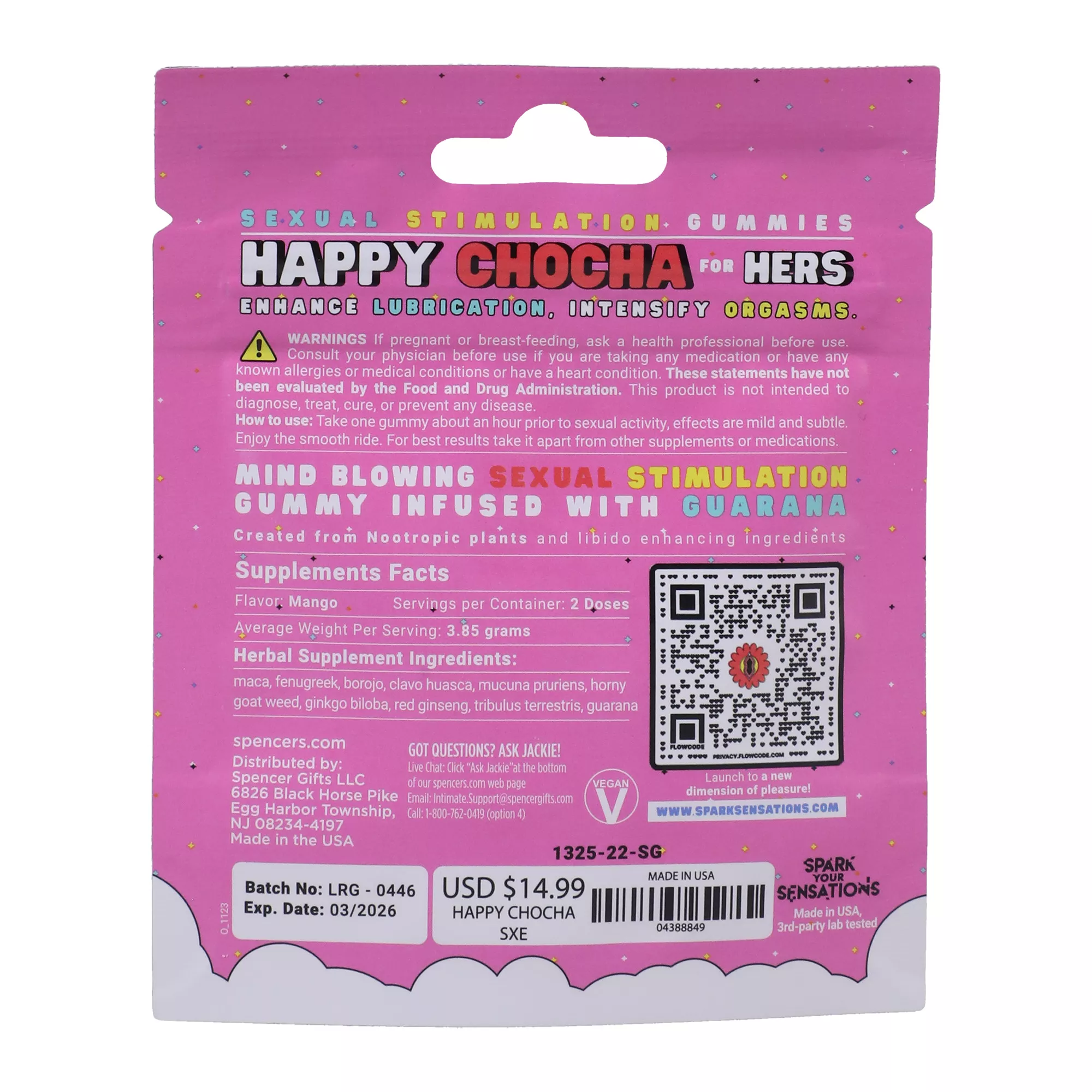 Happy Chocha Sexual Stimulation Gummies – 2 Pack at Spencer's