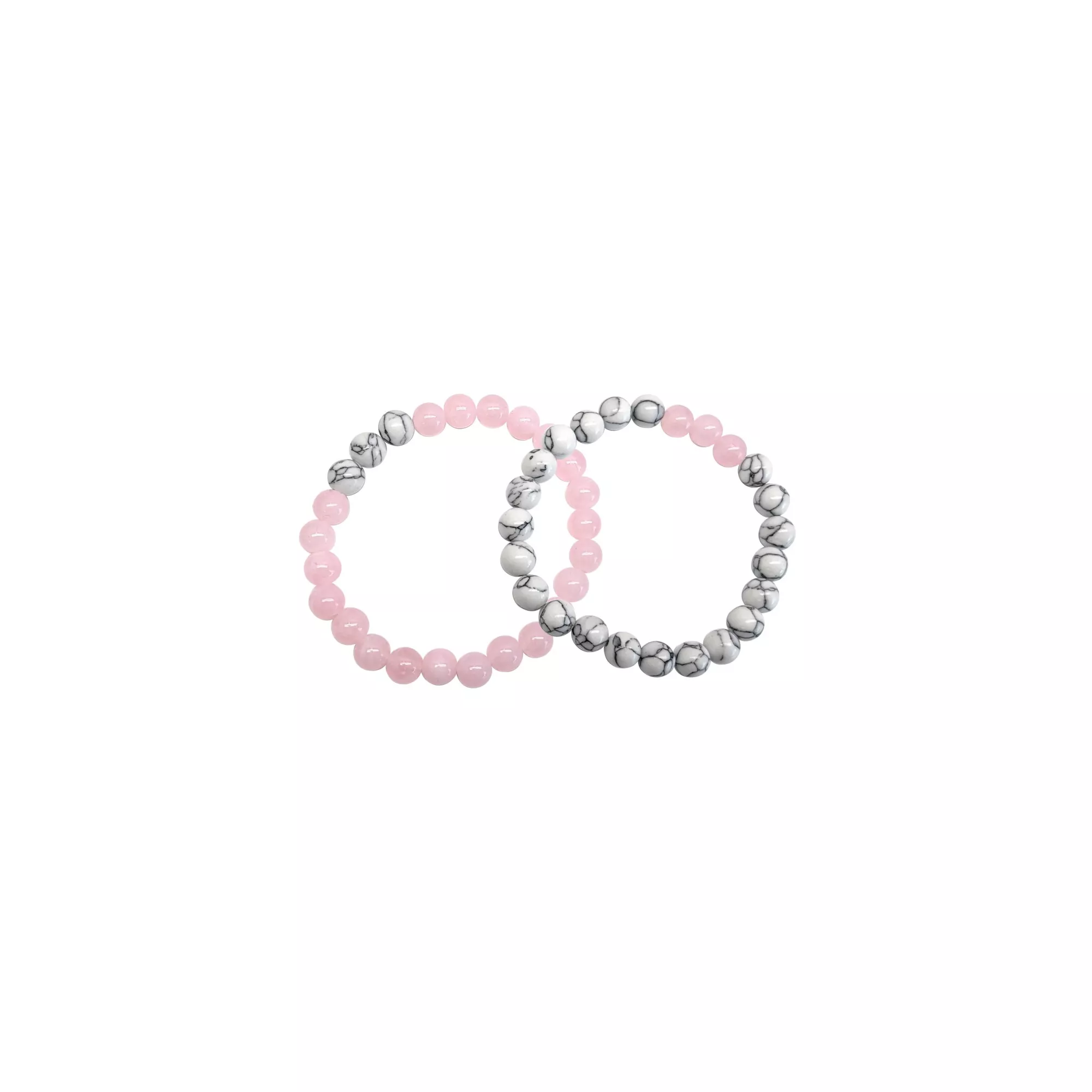 Pink and White Marble Long Distance Bracelets - 2 Pack at Spencer's