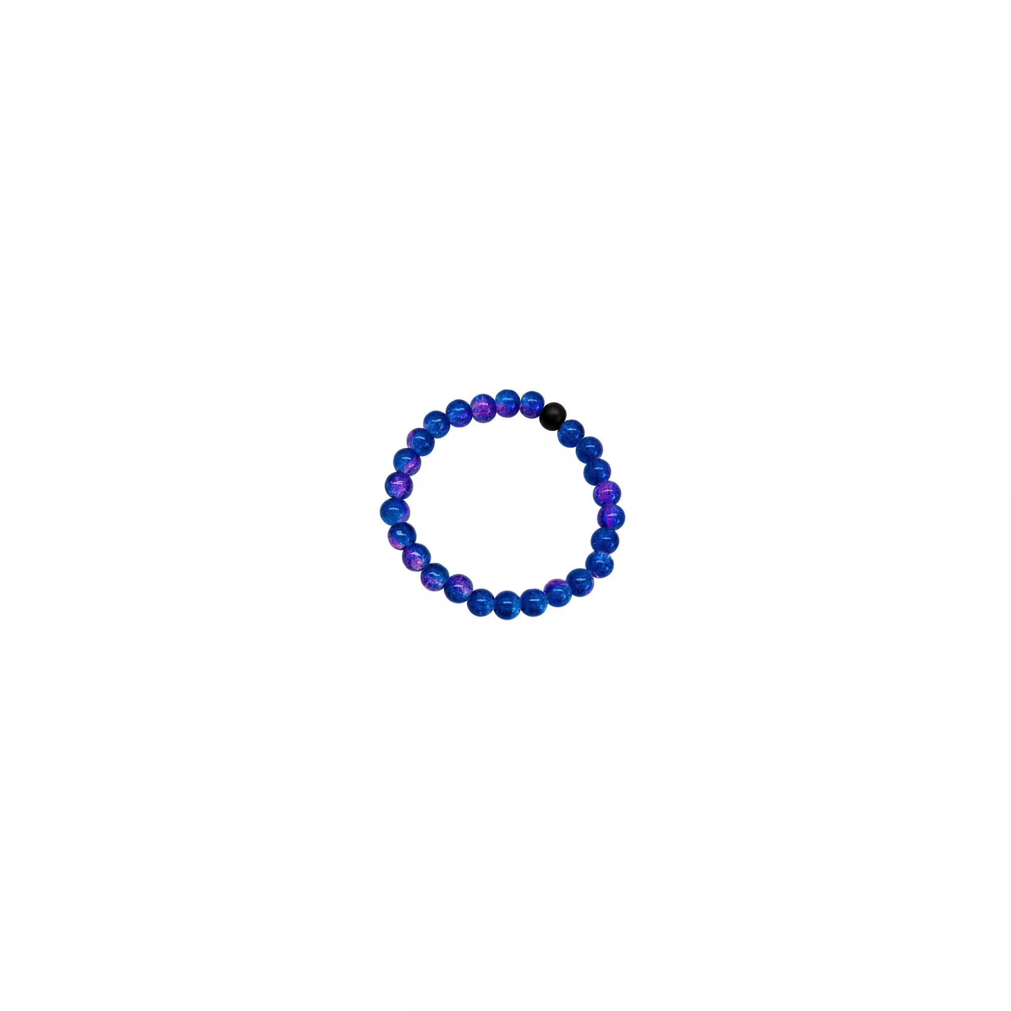 Purple and Black Long Distance Beaded Bracelets - 2 Pack