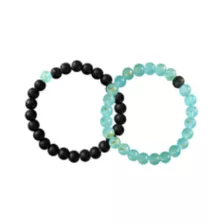Mint and Black Long Distance Bracelets at Spencer's