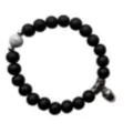 Black and White Marble Magnetic Long Distance Beaded Bracelets - 2 Pack at Spencer's