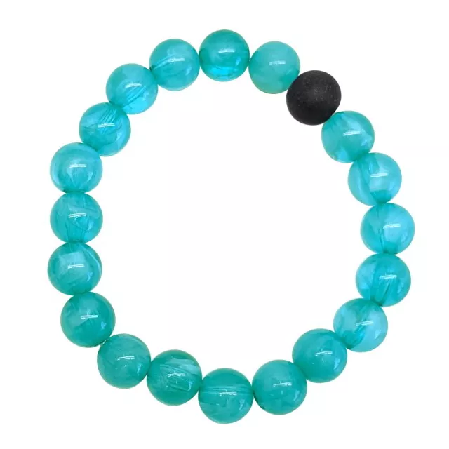 Teal and Black Long Distance Beaded Bracelets - 2 Pack at Spencer's