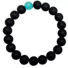 Teal and Black Long Distance Beaded Bracelets - 2 Pack at Spencer's