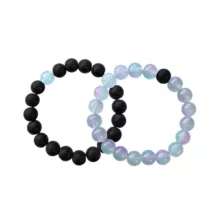 Black and Opalescent Long Distance Bracelets at Spencer's