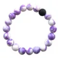 Black and Purple Swirl Long Distance Beaded Bracelets - 2 Pack at Spencer's