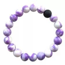 Black and Purple Swirl Long Distance Beaded Bracelets - 2 Pack at Spencer's