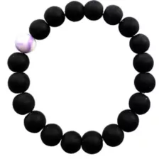 Black and Purple Swirl Long Distance Beaded Bracelets - 2 Pack at Spencer's