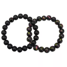 Metallic Splatter Long Distance Beaded Bracelets - 2 Pack at Spencer's