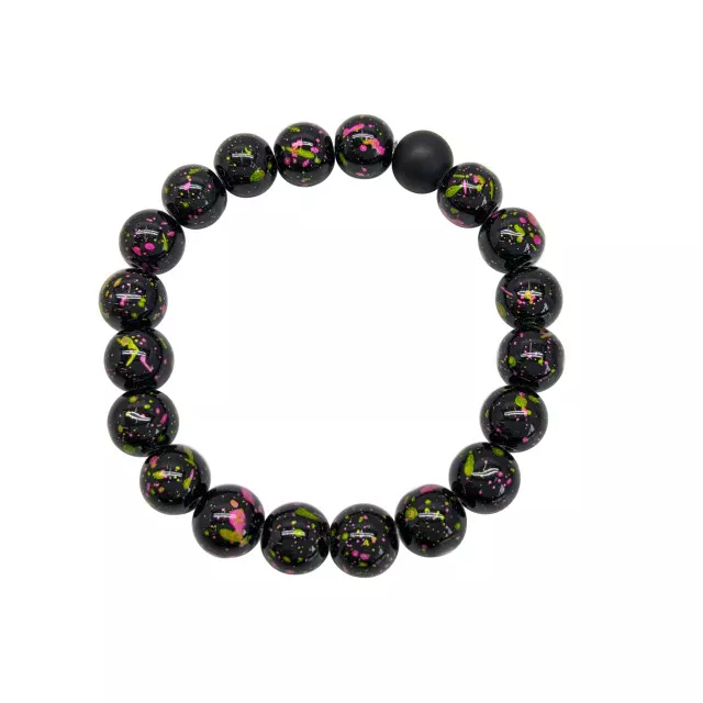 Metallic Splatter Long Distance Beaded Bracelets - 2 Pack at Spencer's