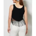 Hooters Black Fringe Crop Top at Spencer's