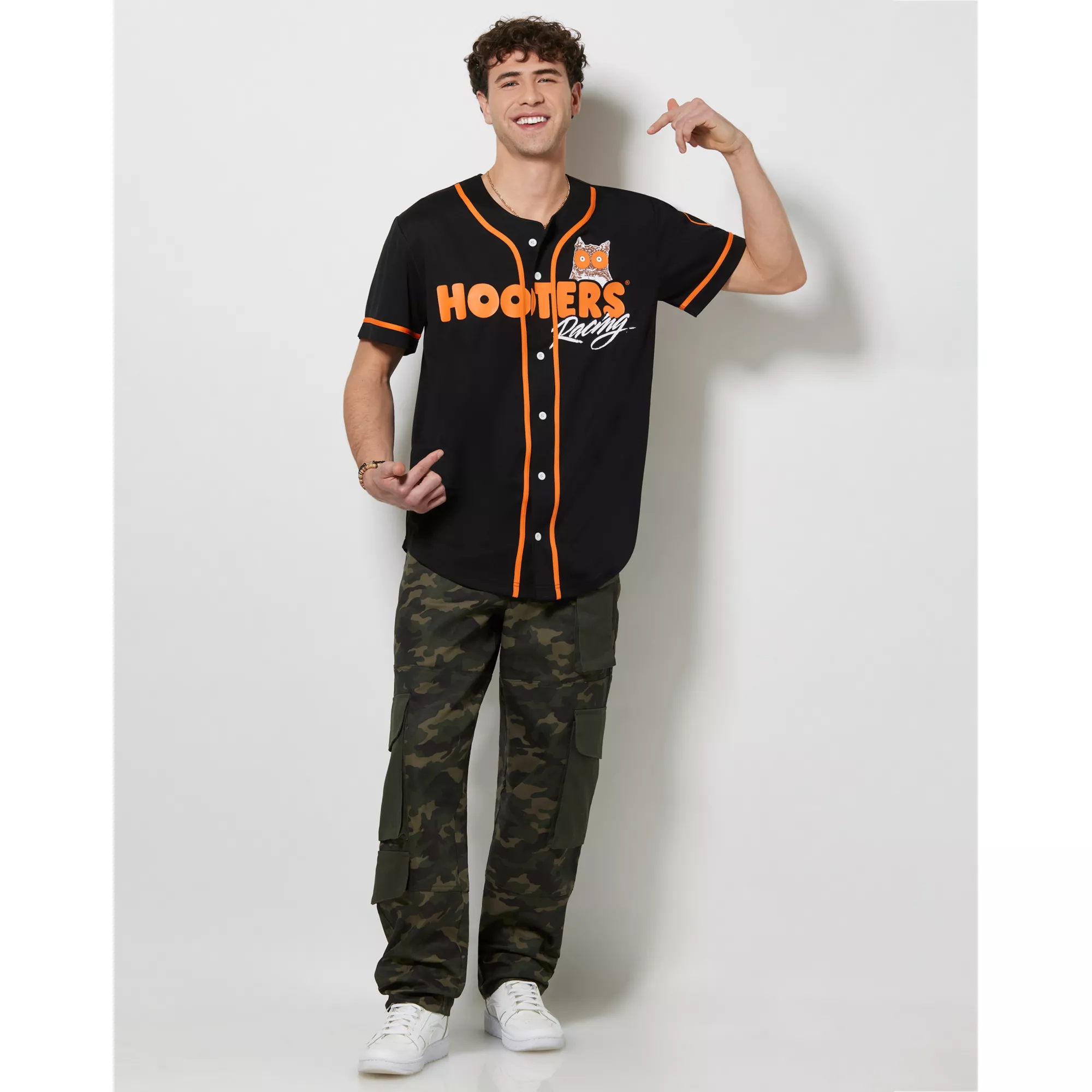 Black Hooters Racing Jersey at Spencer's