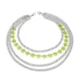 4 Row Stacked Chain Weed Leaf Necklace at Spencer's