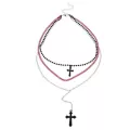 Triple Row Cross Chain Necklace at Spencer's