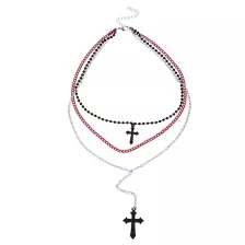 Triple Row Cross Chain Necklace at Spencer's