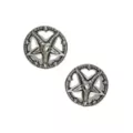 Pentagram Baphomet Skull Double Flare Plugs at Spencer's
