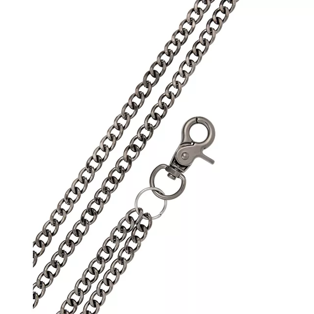 Black Double Row Curb Wallet Chain at Spencer's