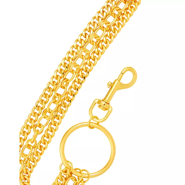Goldtone Triple Row Rings Wallet Chain at Spencer's