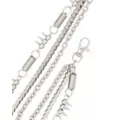 Silvertone Triple Row Spike Coil Wallet Chain at Spencer's