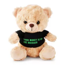 Your Money Is On The Dresser Teddy Bear at Spencer's