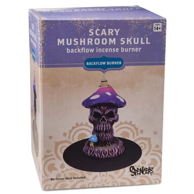 Scary Mushroom Skull Backflow Incense Burner at Spencer's
