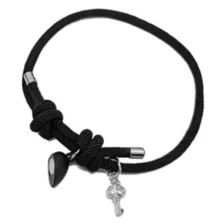 Black Heart Magnetic Long Distance Rope Bracelets - 2 Pack at Spencer's