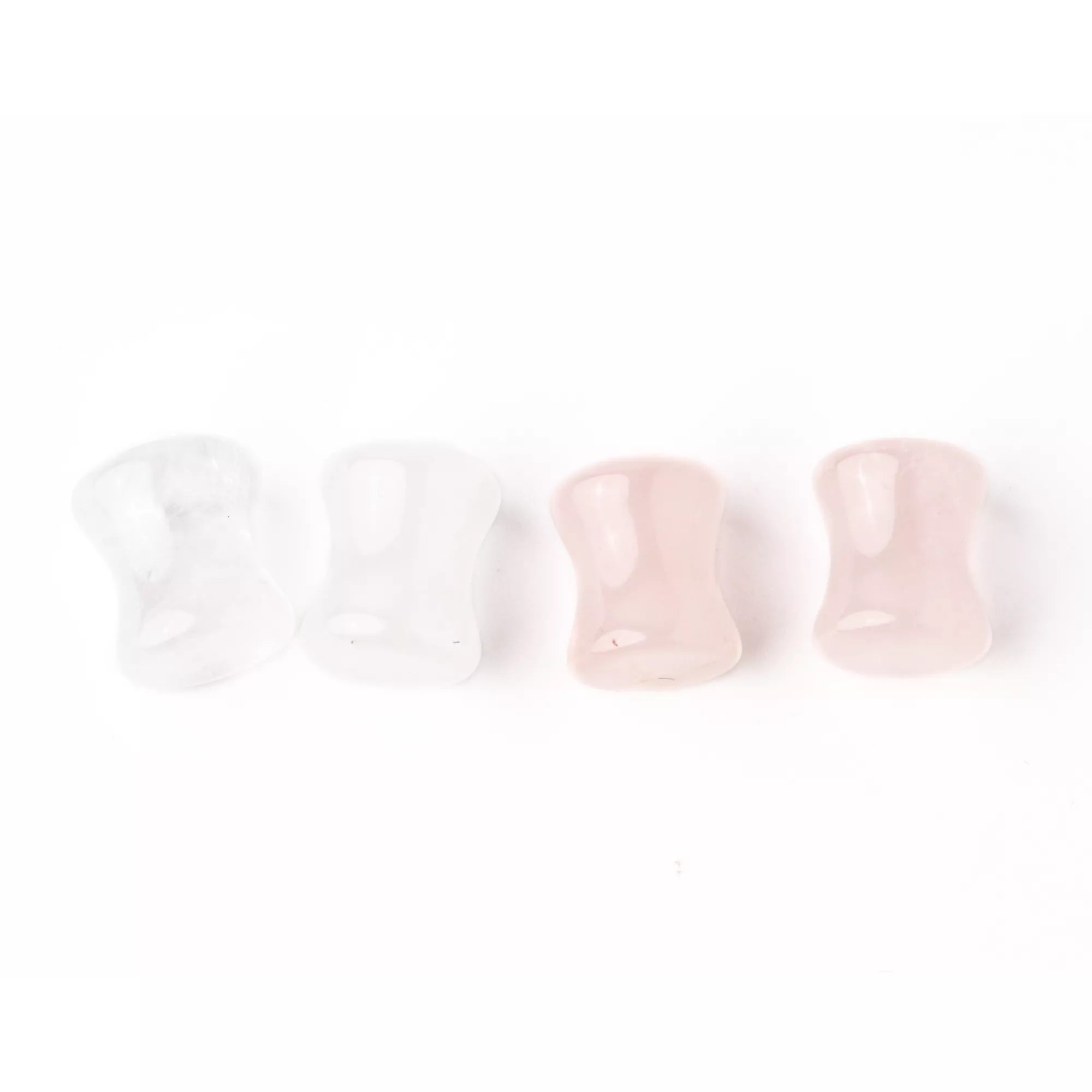 Multi-Pack Clear and Rose Quartz Stone Plugs - 2 Pair at Spencer's