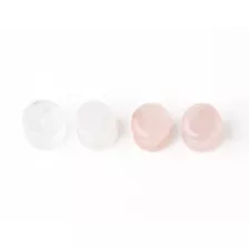 Multi-Pack Clear and Rose Quartz Stone Plugs - 2 Pair at Spencer's