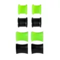 Multi-Pack Green and Black Heart Silicone Tunnels - 4 Pairs at Spencer's