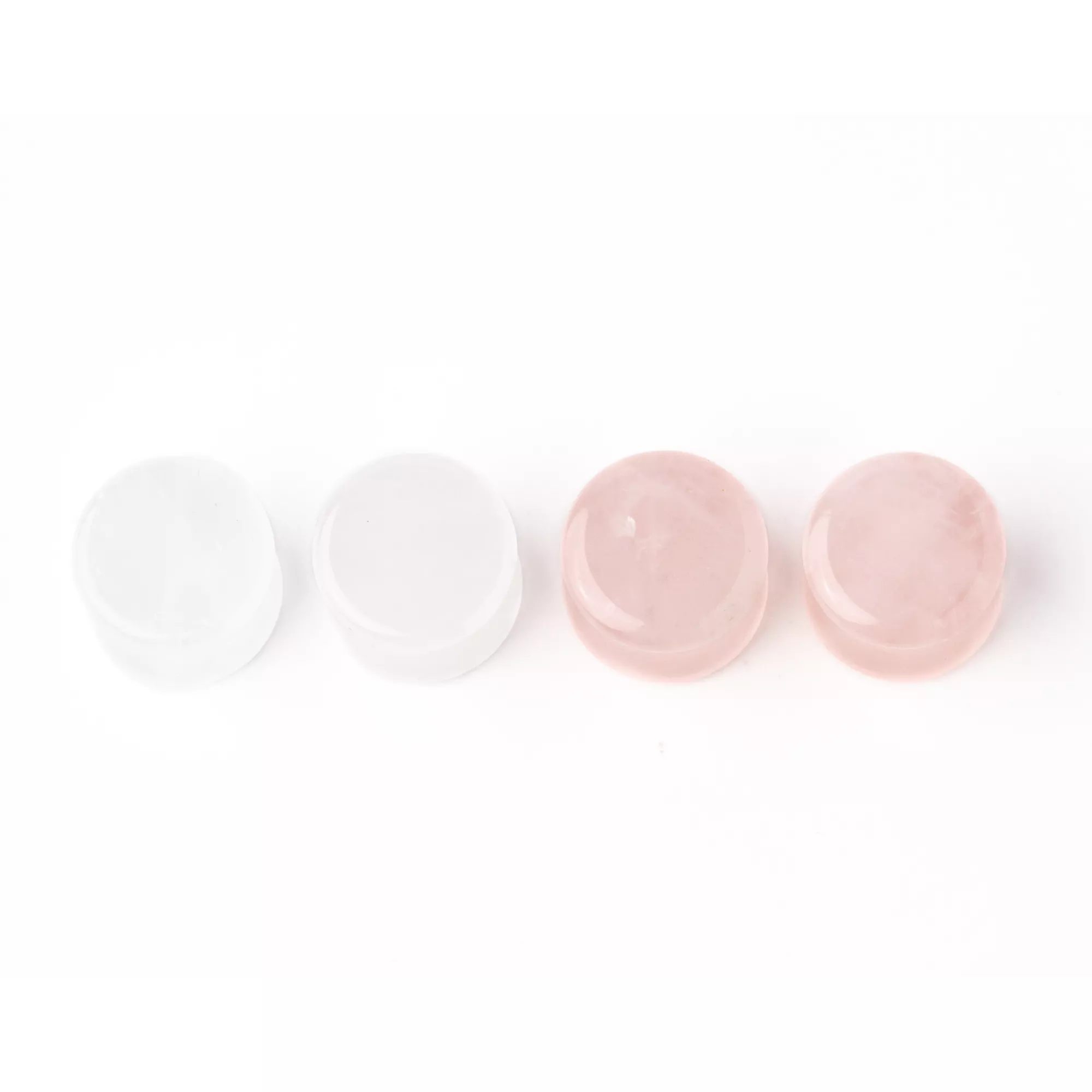 Multi-Pack Clear and Rose Quartz Stone Plugs - 2 Pair at Spencer's