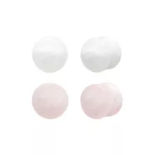 Multi-Pack Clear and Rose Quartz Stone Plugs - 2 Pair at Spencer's