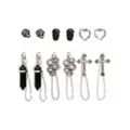 Multi-Pack Cross Snake Skull Earrings - 6 Pair at Spencer's